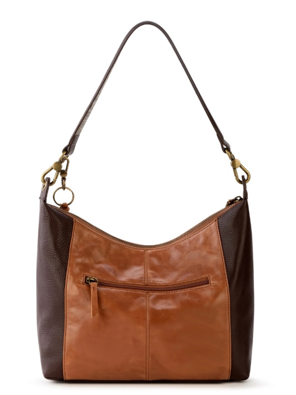 The Sak Alameda Hobo Two-Tone Brown Leather Shoulder Bag
